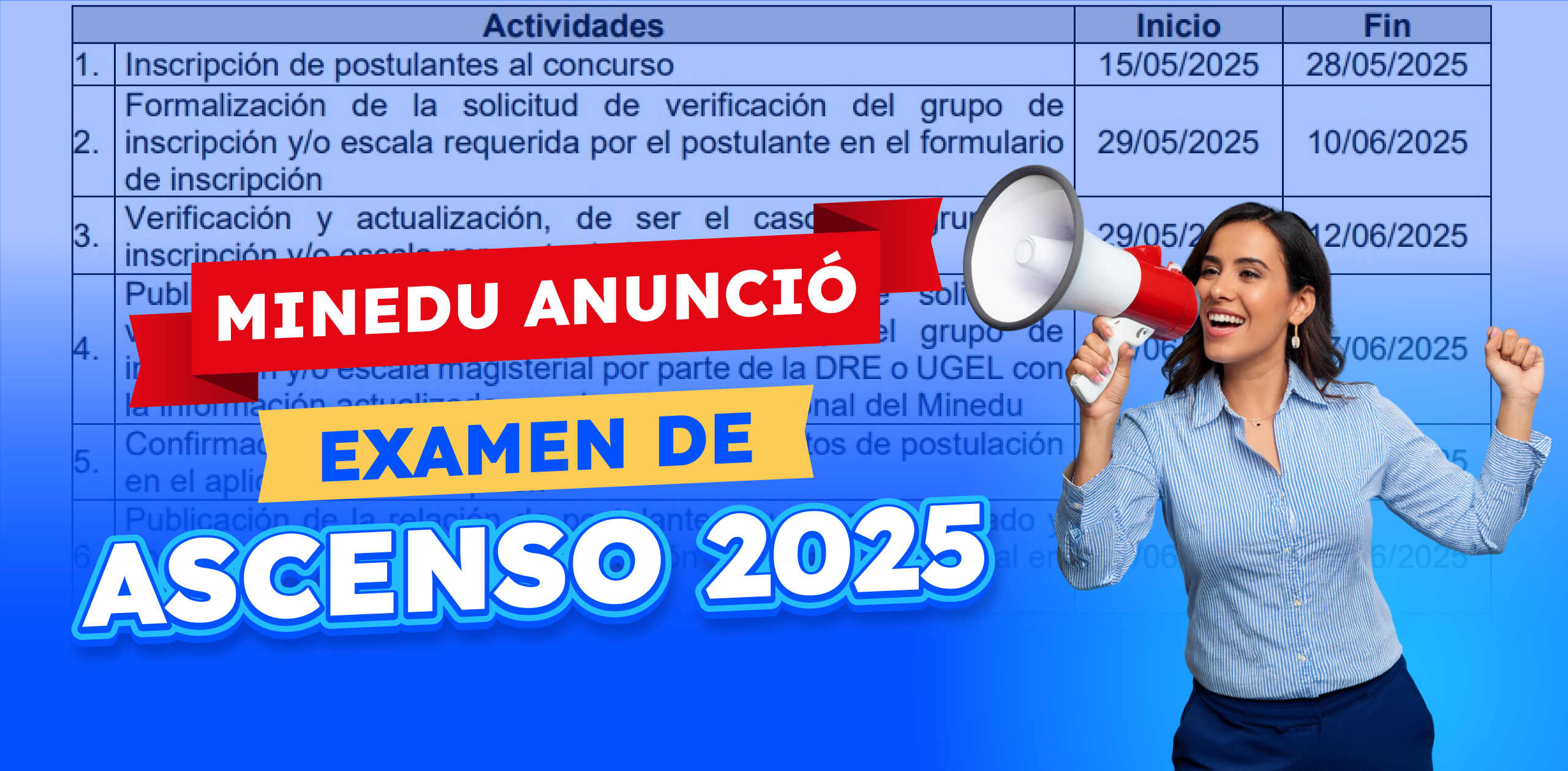 GRUPO DOCENTE PERÚ INFORMA: El Ministerio de Educación (MINEDU) ha emitido la Resolución Viceministerial N.º 048-2025-MINEDU, modificando la norma que regula y convocando oficialmente al proceso del Concurso Público para el Ascenso de Escala Magisterial 2025.